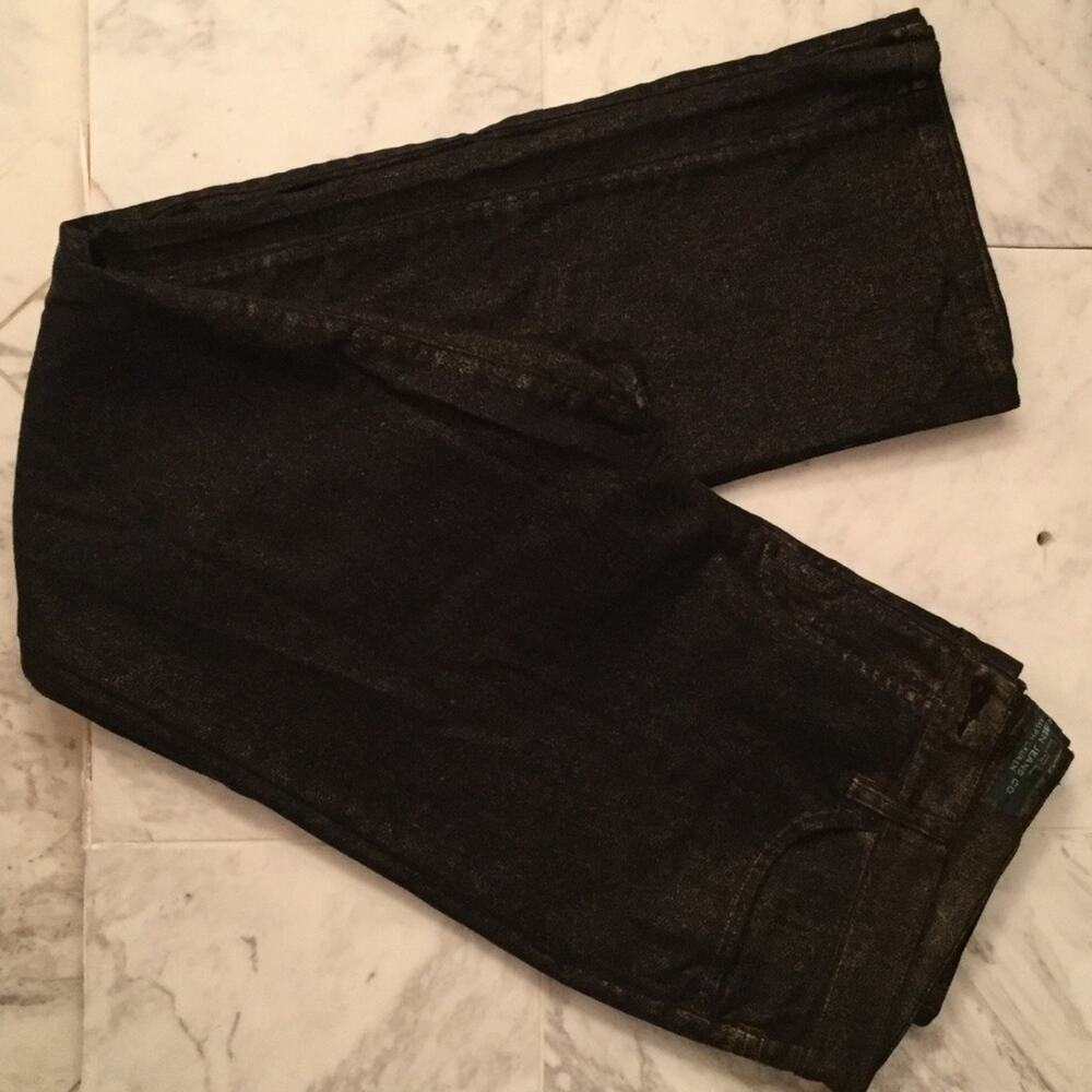 Ralph Lauren black and gold stretch jeans 10 euc worn once straight leg
